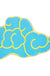 Yellow Blue Luck Cloud Bath Mat