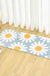 Feblilac Sky Blue Daisy Runner Mat for Bedroom Mom‘s Day Gift