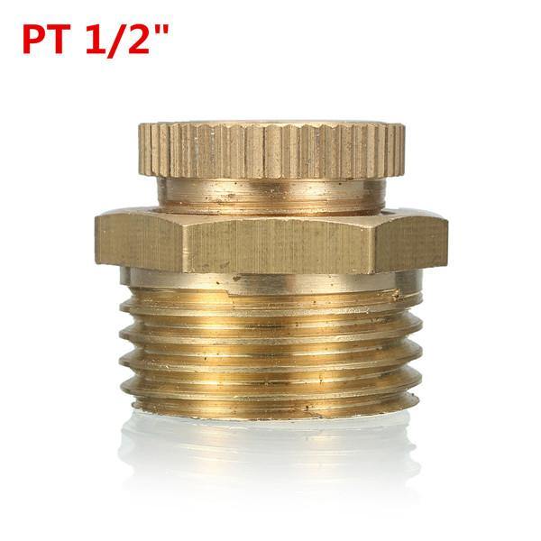 PT 1/2 3/8 1/4 Inch Brass Drain Valve Air Compressor Male Threaded Water Drain Valve