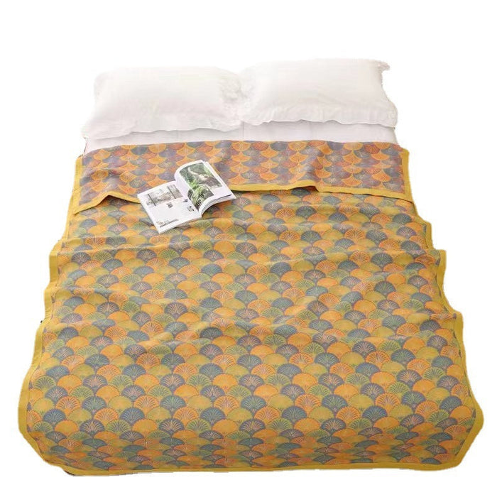 Combed Cotton Fine Sand Gauze Towel Quilt Casual Blanket