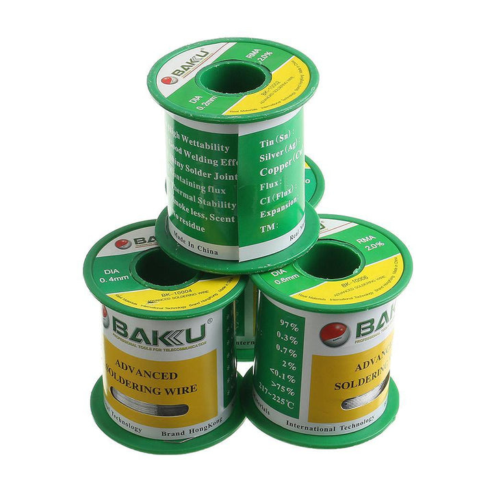 BAKU Solder Wire Lead Free Rosin Core Tin Silver Copper Solder Welding Wire Flux Roll 0.2mm/0.3mm/0.4mm/0.5mm/0.6mm