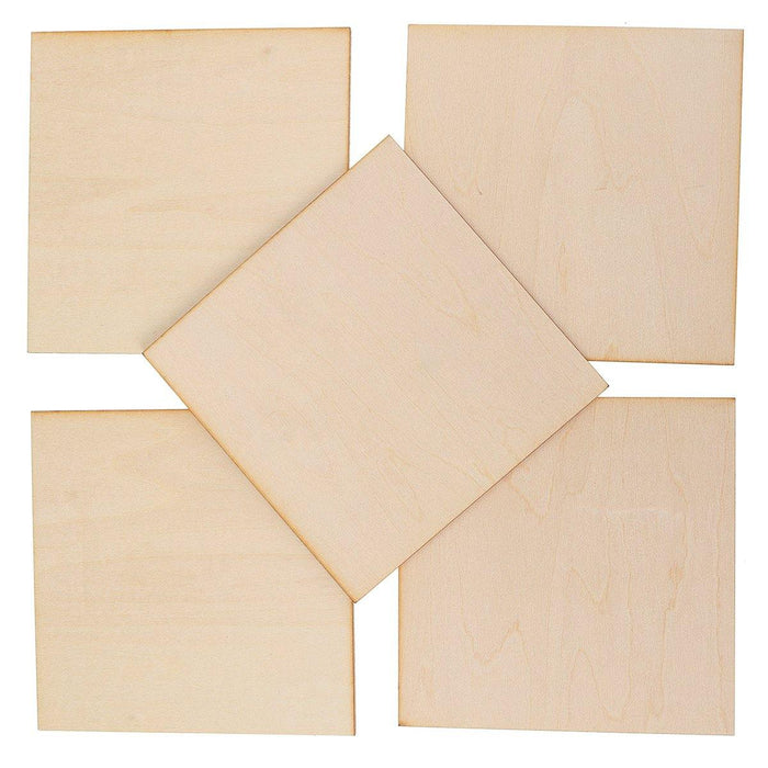 5Pcs 10x10cm Basswood DIY Wood Sheet Unfinished Unpainted Building Model Laser Engraving Blank Sheet Wooden Craft Making