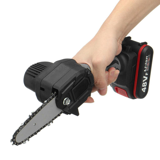 21V 4" Rechargeable Electric Chain Saw Cordless Portable Woodworking Wood Cutter