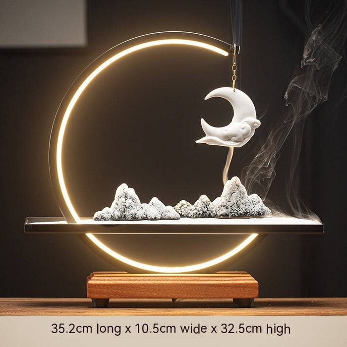 Creative Zen Backflow Burner Lamp Ring Ceramic Decoration Personality Indoor Incense Holder