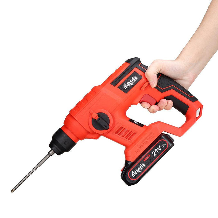 Mensela EH-LM1 100-240V 21V 2.0Ah Electric Impact Drill Hammer Electric Cordless Drill Powerful Speed Concrete Breaker W/ One Battery