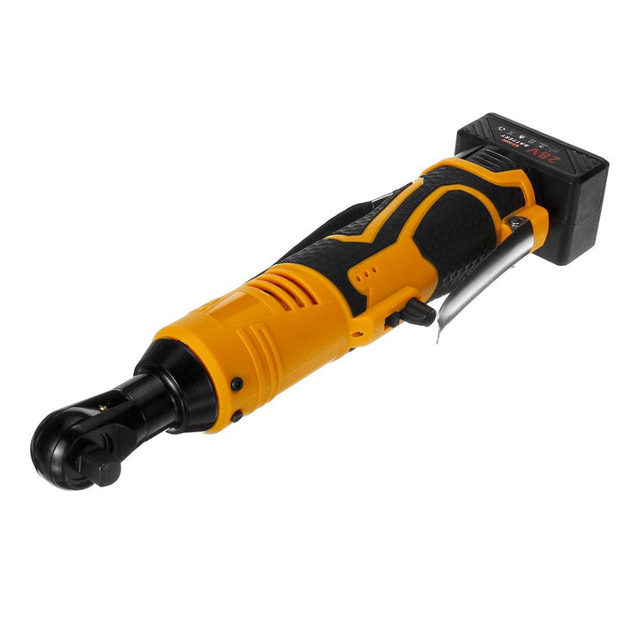 3/8" 28V Power Cordless Ratchet Wrench Li-ion Electric Wrench 8000mah Max. Torque 85 Compact Size Battery and Charger