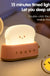 Cute Bread Night Light Usb Rechargable Desk Lamp Bedroom Bedside Sleep Light Reading Light for Office Bedroom Living Room