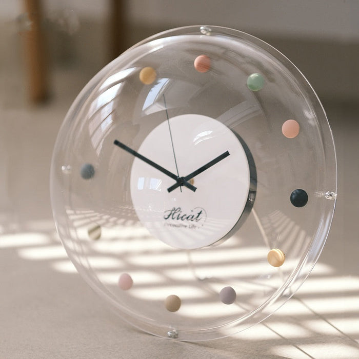 Bread Bubble Clock Polka Dot Bubble Clock Living Room Bedroom Wall Clock Acrylic Mute