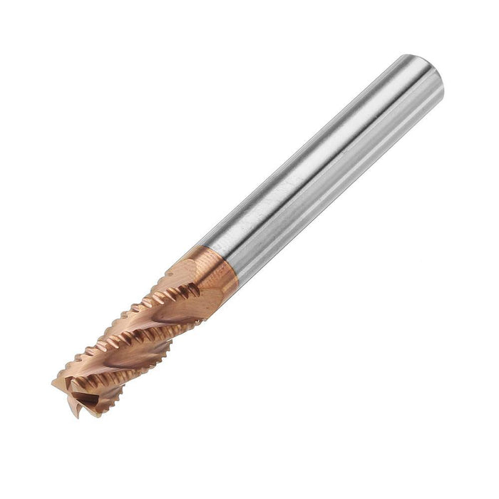 Drillpro 4/6/8/10mm Rough End Mill Cutter 4 Flutes HRC55 AlTiN Coating Milling Cutter