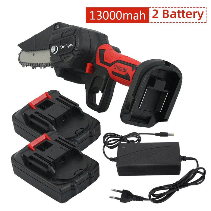 Drillpro 550W 4 inch Electric Chain Saw Woodworking Wood Cutter W/ 1pc/2pcs Battery