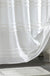 Chenille Stripe Cotton Single Shower Curtain