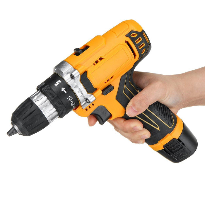 12/18/21V 25+1 Torque 2 Speed Cordless Electric Drill Screwdriver W/ LED Light