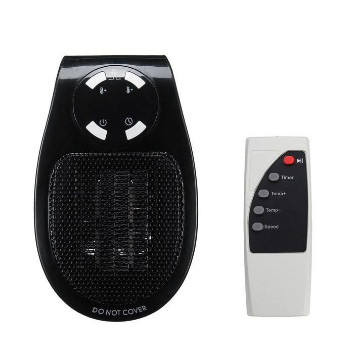 Mini Electric Heater Fan Wall-Outlet Electric Heater Air Heater Warm Air Blower With Remote Control EU Plug