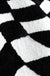 Feblilac Black and White Checkerboard Bath Mat, Abstract Curly Mat Rug