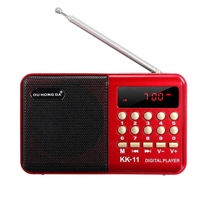 DC 5V 3W Mini Portable Pocket LCD Digital FM Radio Speaker USB TF AUX MP3 Player