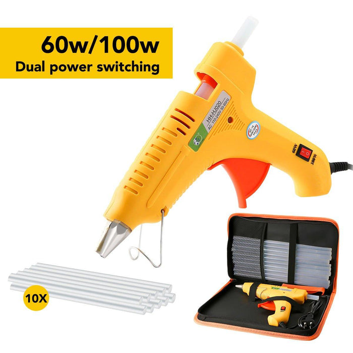 Mini 60W/100W Hot Glue Gun Hot Melt Glue Gun with 10pcs Glue Sticks for Quick Repairs Home Small Craft