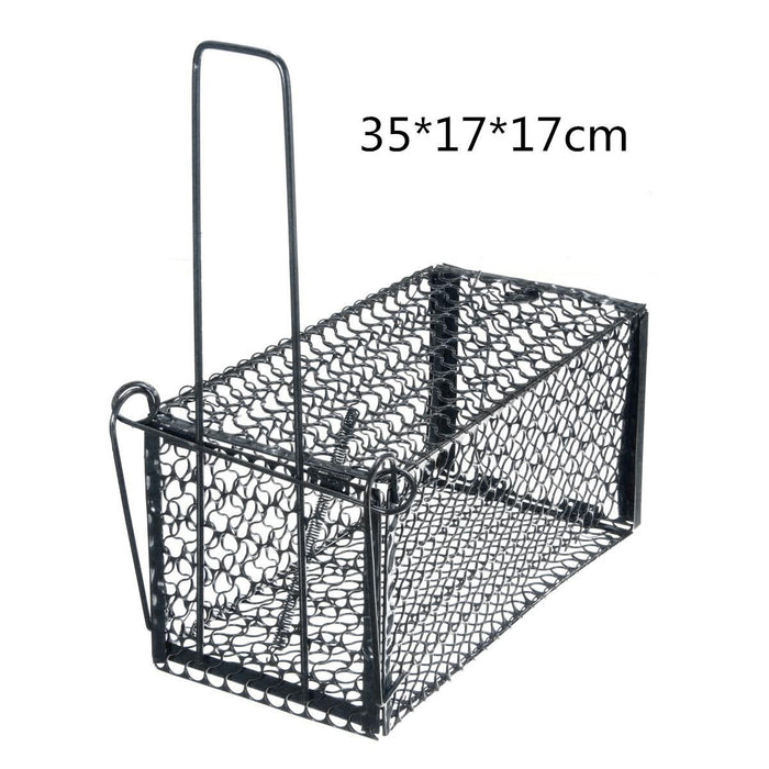 Black Metal High Sensitivity Folding Mouse Trapper Trap Rat Catcher Cage Humane Safe Rodent Live Indoor Pests Control