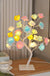 24 LED Rose Flower Tree Lights USB Table Lamp Fairy Night Light Party Christmas Wedding Bedroom Home Tabletop Decor Girls Gift