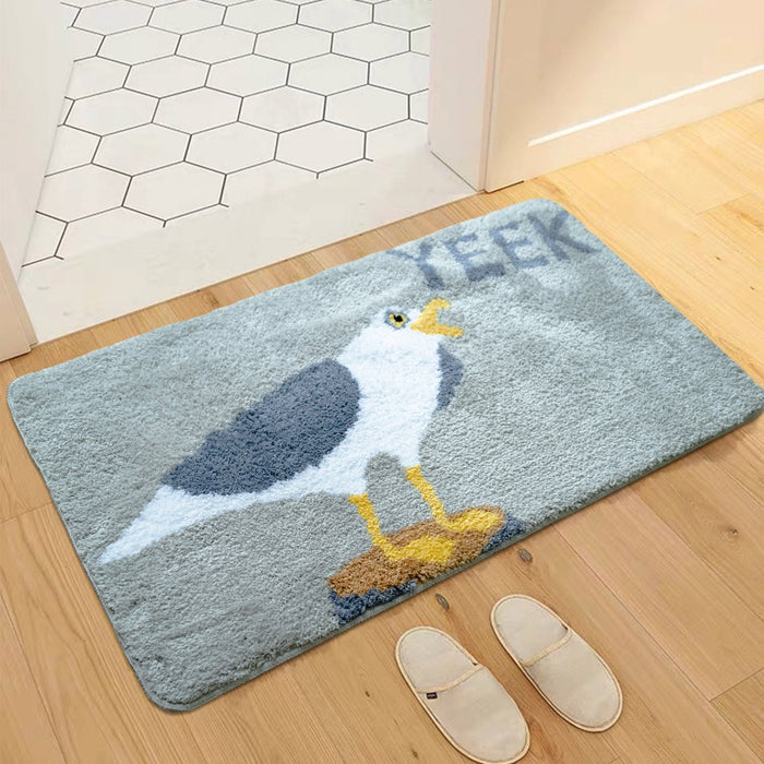 Feblilac YEEK Seagull Tufted Bath Mat