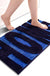 Feblilac Rectangular Navy Blue and Blue Letter HOME Print Tufted Bath Mat