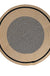 Feblilac Round Brown and Grey Handmade Jute Livingroom Carpet Area Rug