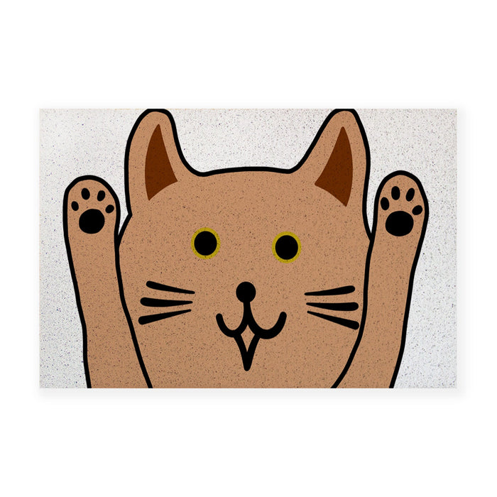 Feblilac Surrender Cute Cat PVC Coil Door Mat