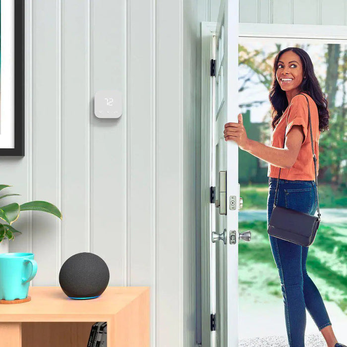 Smart Thermostat, Programmable Wi-Fi Thermostat Works with Alexa White