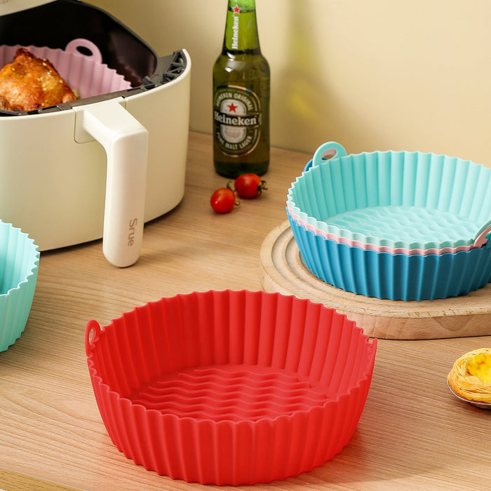 Silicone Airfryer Liner - Reusable Container Accessories Pan Baking Mold Canister Shape Protector