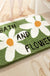 Feblilac White Daisy Tufted Bath Mat