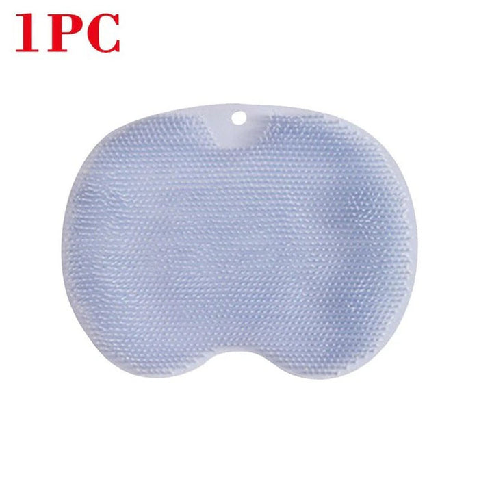 Exfoliating Shower Massage Scraper Bathroom Non-Slip Bath Mat Back Massage Brush Silicone Foot Wash Body Cleaning Bathing Tool