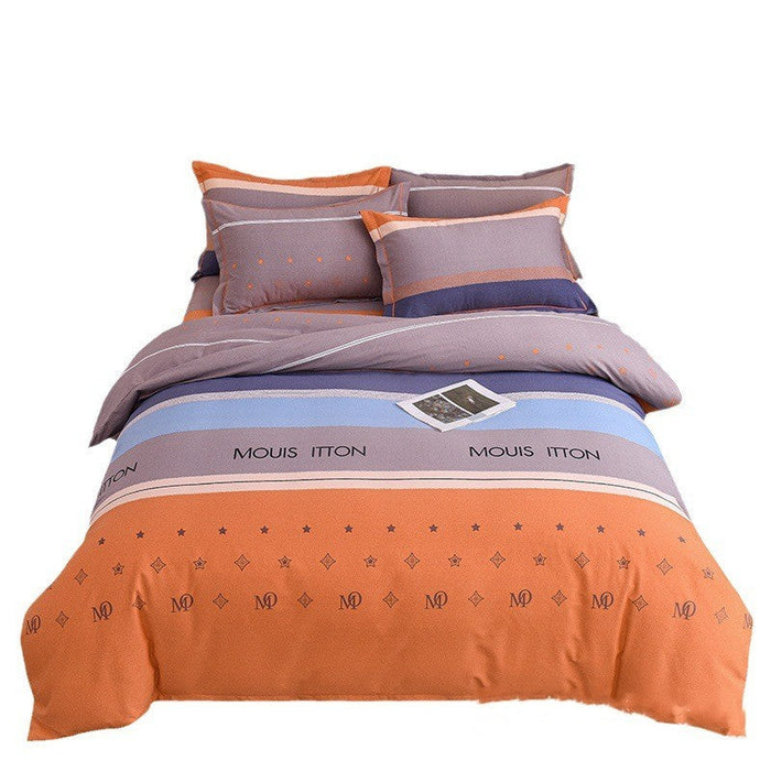 Cotton Brushed Printed Four-piece Bedding Set