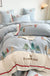 Forest 60 Long-staple Cotton Brushed Four-piece Set All Cotton Pure Towel Embroidery Thickening Bedding