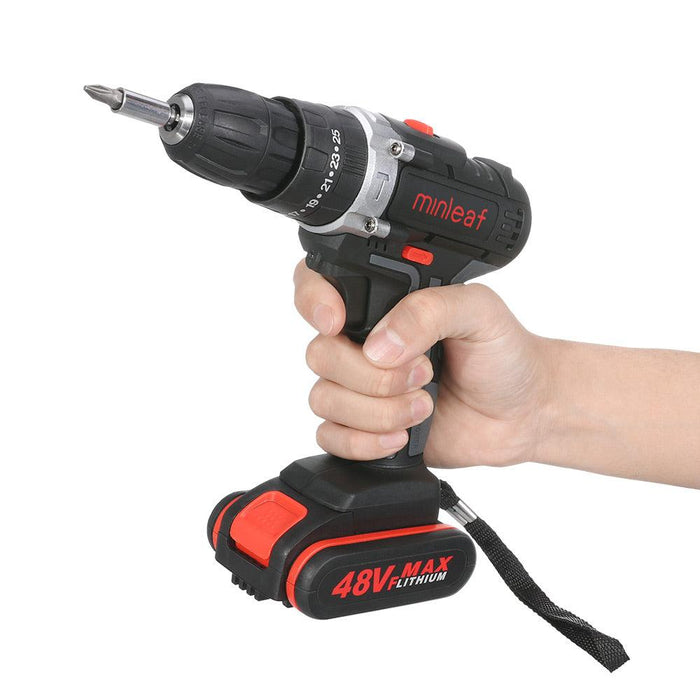 Topshak TS-ED1 Cordless Electric Impact Drill Rechargeable Drill Screwdriver W/ 1 or 2 Li-ion Battery