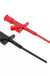 2Pcs Red DANIU P5004 Professional Insulated Quick Test Hook Clip High Voltage Flexible Testing Probe - Red