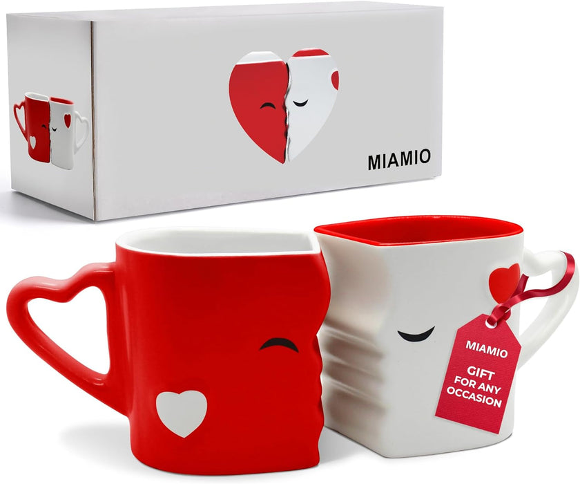 '- Coffee Mugs/Kissing Mugs Bridal Pair Gift Set for Weddings/Birthday/Anniversary with Gift Box (Red)