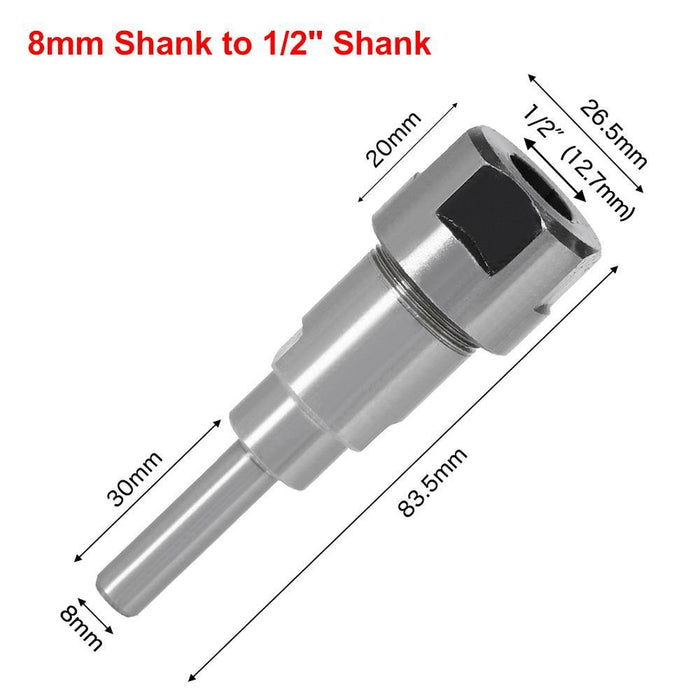 8mm 12mm 1/2 Inch Shank Router Bit Extension Rod Collet Engraving Machine Extension Milling Cutter for Wood