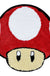 Cute Round Mushroom Bathroom Rug, Red White Mario Character Bath Mat