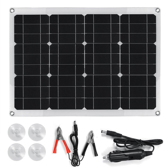 40W 18V/5V Output Mono Solar Panel Dual USB Port Monocrystalline Flexible Solar Charger For Car RV Boat Battery Charger