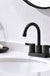 4 Inch 2 Handle Centerset Matte Black Lead-Free Modern Bathroom Faucet, 360 Swivel Spout 2-3 Hole RV Bathroom Vanity Sink Faucet with Pop up Drain and Water Supply Lines，Bf015-1-Mb