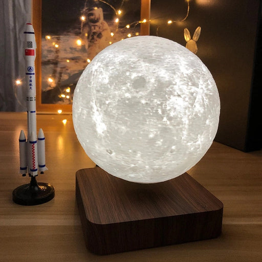 Customized Creative 3D Magnetic Levitation Moon Lamp Night Light Rotating Led Moon Floating Lamp