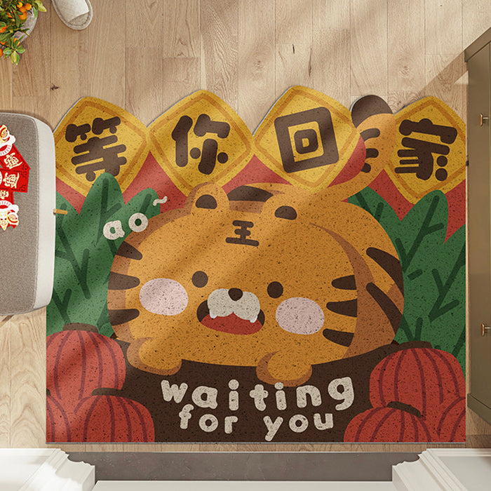 Cartoon Waiting for You PVC Entrance Door Mat