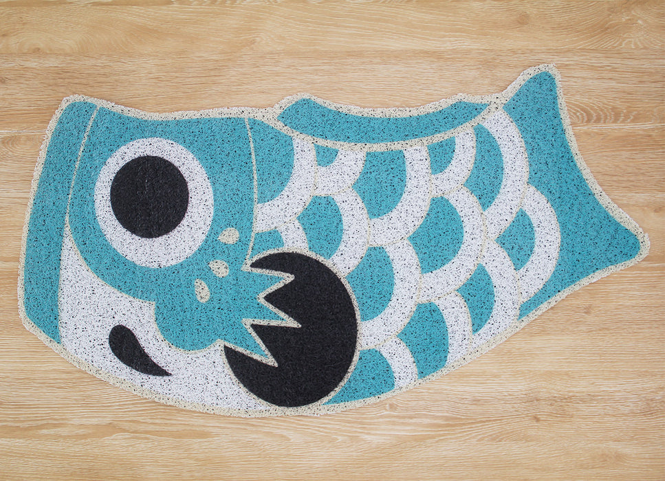 Cute Lake Blue Koi Fish Door Mat