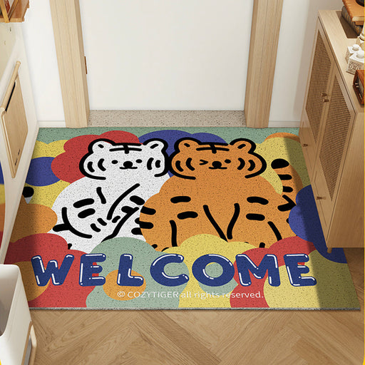 Two Tigers Welcome Home PVC Entrance Door Mat