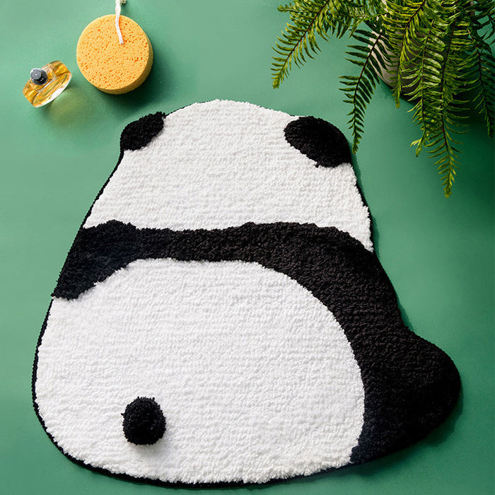 Cartoon Panda Back Bath Mat