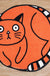 Orange Silly Cat Bath Mat