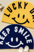 Semicircular Lucky Day Smile Bath Mat