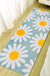 Feblilac Sky Blue Daisy Runner Mat for Bedroom Mom‘s Day Gift