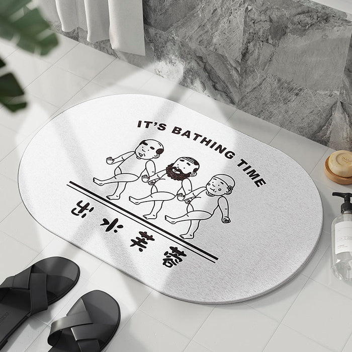 Funny Man Bath Stone Mat