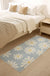 Feblilac White Daisy Green and Blue Ground Bedroom Mat