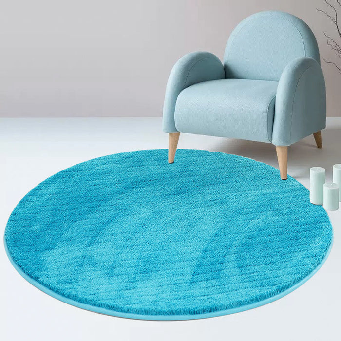 Feblilac Round Solid Tufted Bath Mat